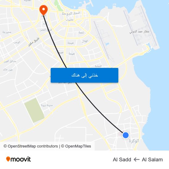 Al Salam to Al Sadd map
