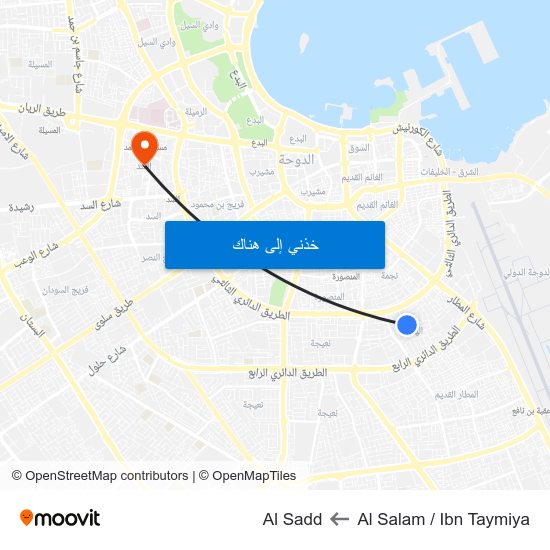 Al Salam / Ibn Taymiya to Al Sadd map