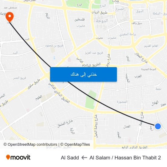 Al Salam / Hassan Bin Thabit 2 to Al Sadd map