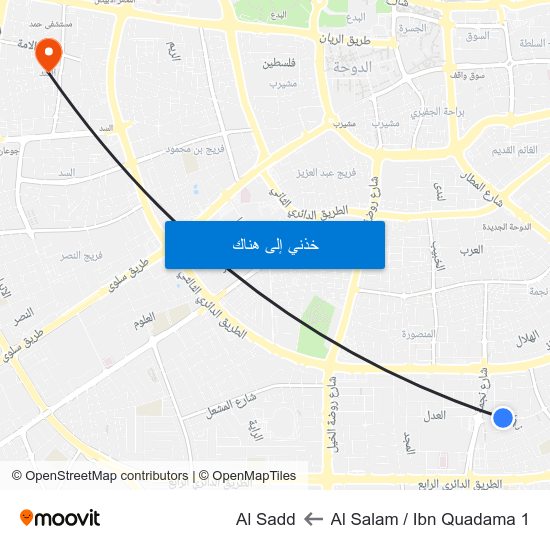 Al Salam / Ibn Quadama 1 to Al Sadd map