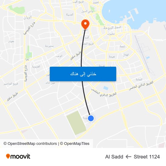 Street 1124 to Al Sadd map