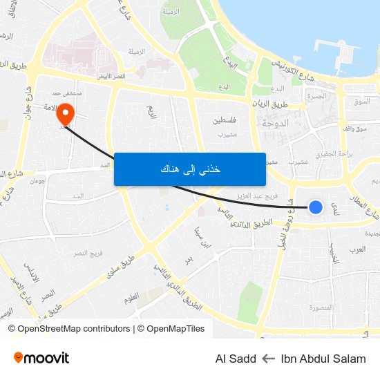 Ibn Abdul Salam to Al Sadd map