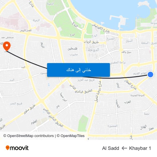 Khaybar 1 to Al Sadd map