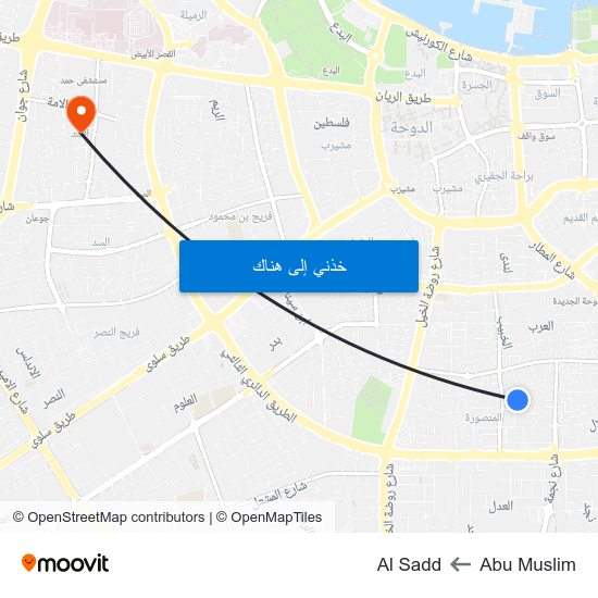 Abu Muslim to Al Sadd map