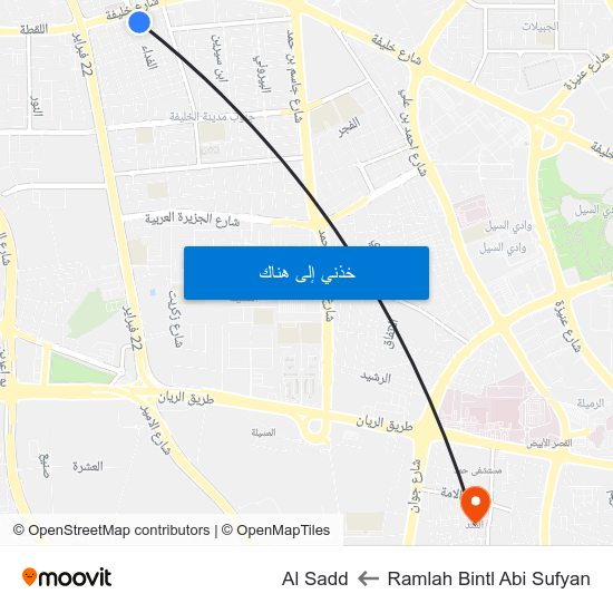 Ramlah Bintl Abi Sufyan to Al Sadd map