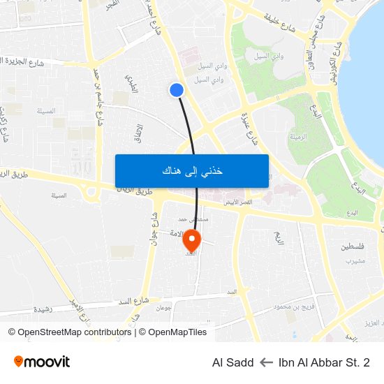 Ibn Al Abbar St. 2 to Al Sadd map