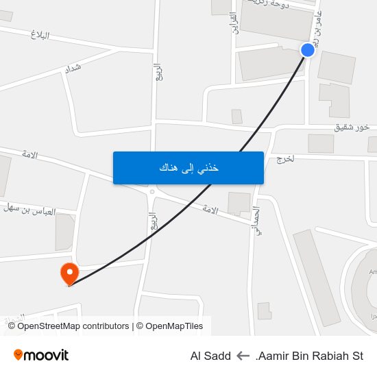 Aamir Bin Rabiah St. to Al Sadd map