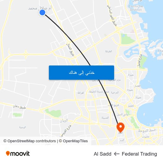 Federal Trading to Al Sadd map