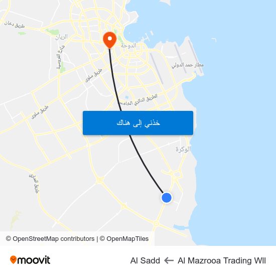 Al Mazrooa Trading Wll to Al Sadd map