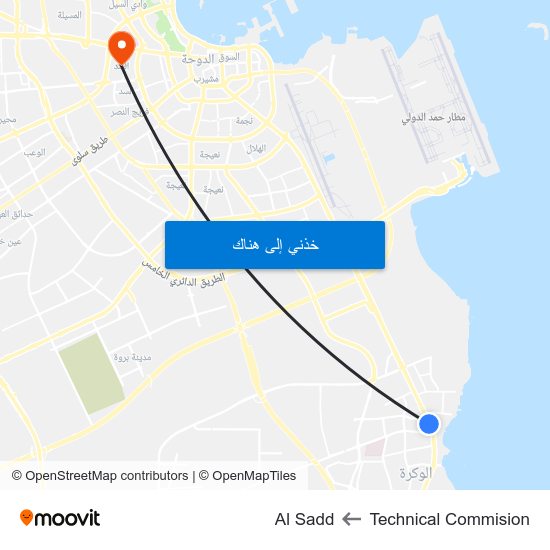 Technical Commision to Al Sadd map