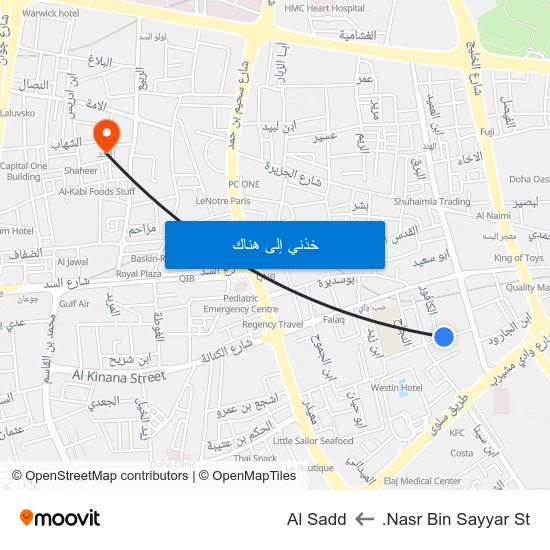 Nasr Bin Sayyar St. to Al Sadd map