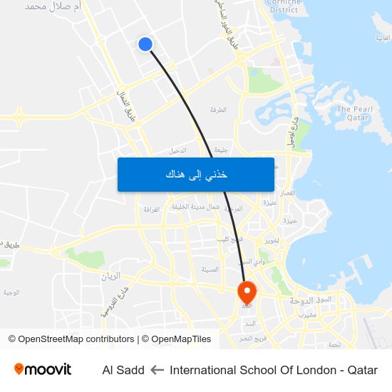 International School Of London - Qatar to Al Sadd map
