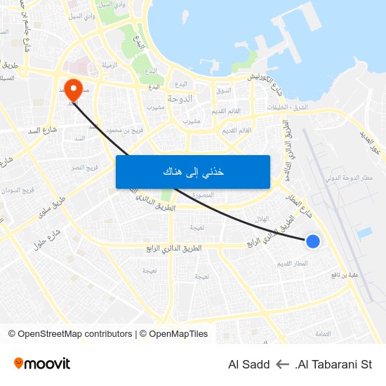 Al Tabarani St. to Al Sadd map