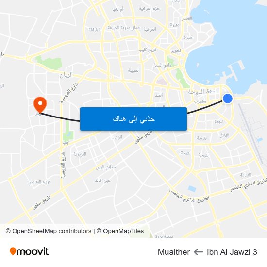 Ibn Al Jawzi 3 to Muaither map