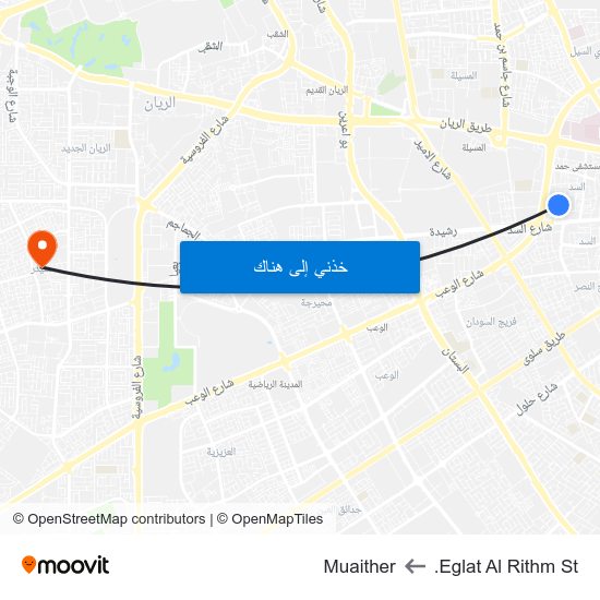 Eglat Al Rithm St. to Muaither map