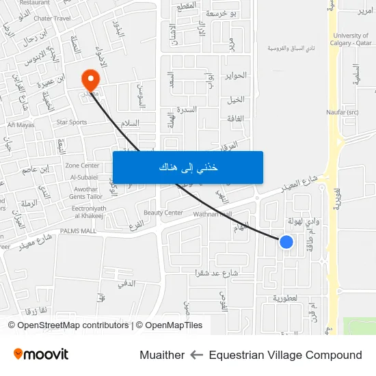 Equestrian Village Compound to Muaither map