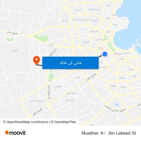 Ibn Labeed St. to Muaither map