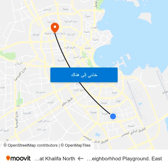Nuaija Neighborhhod Playground. East to Madinat Khalifa North map