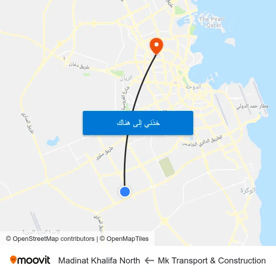 Mk Transport & Construction to Madinat Khalifa North map