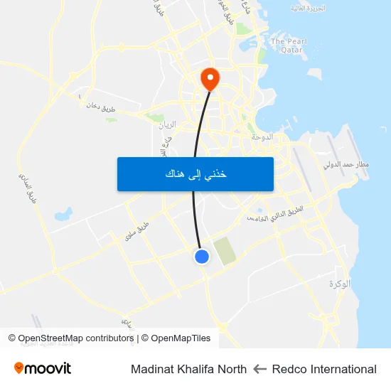 Redco International to Madinat Khalifa North map