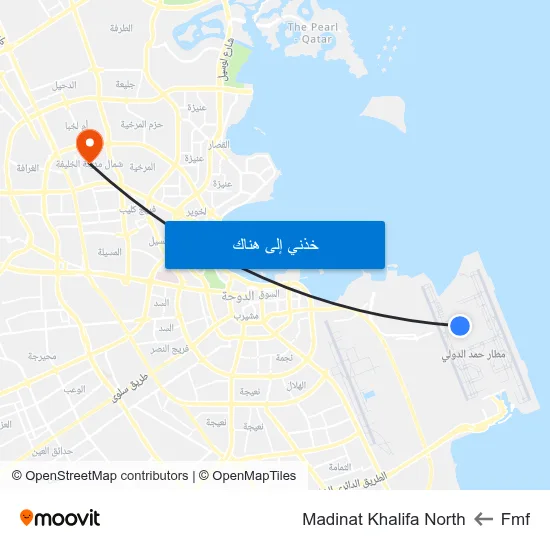 Fmf to Madinat Khalifa North map