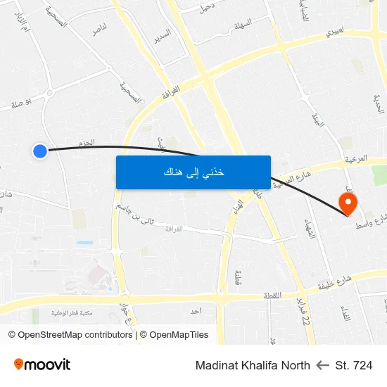 St. 724 to Madinat Khalifa North map