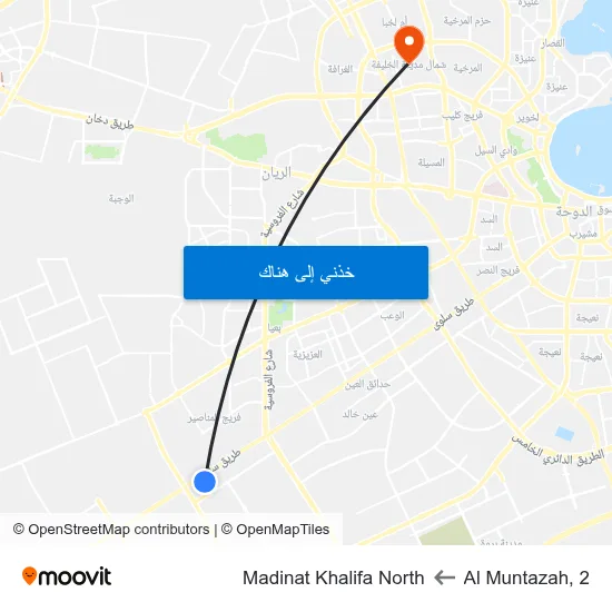 Al Muntazah, 2 to Madinat Khalifa North map