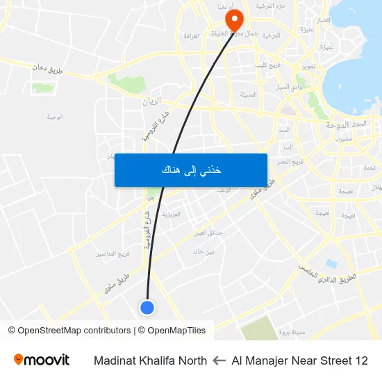 Al Manajer Near Street 12 to Madinat Khalifa North map