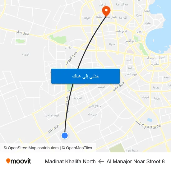 Al Manajer Near Street 8 to Madinat Khalifa North map