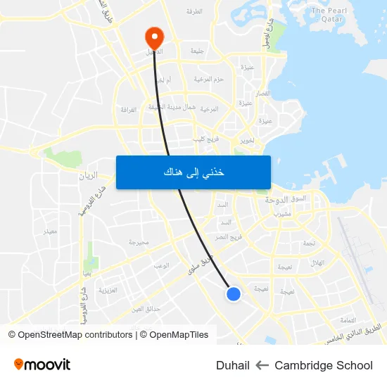 Cambridge School to Duhail map