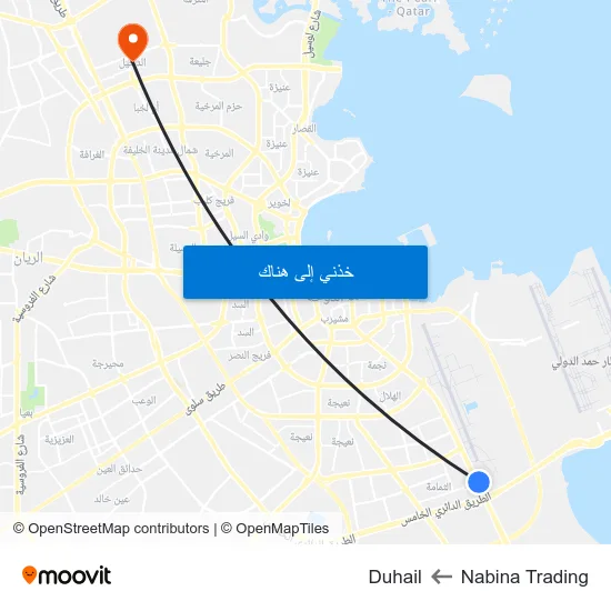 Nabina Trading to Duhail map