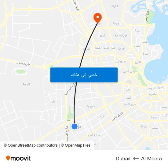 Al Meera to Duhail map