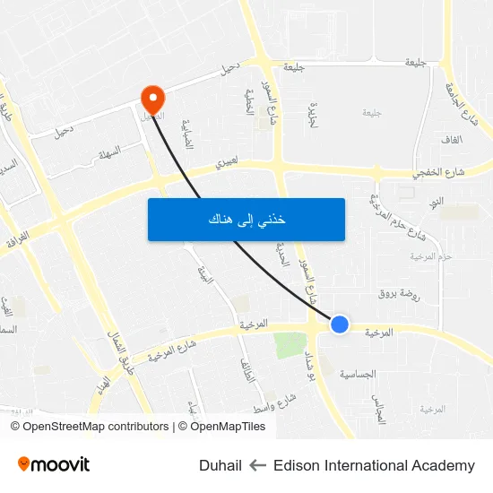 Edison International Academy to Duhail map