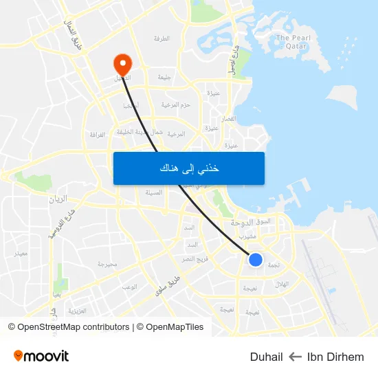 Ibn Dirhem to Duhail map