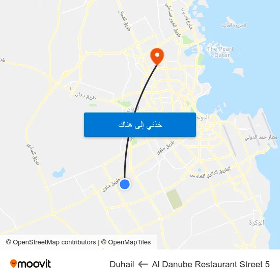 Al Danube Restaurant Street 5 to Duhail map