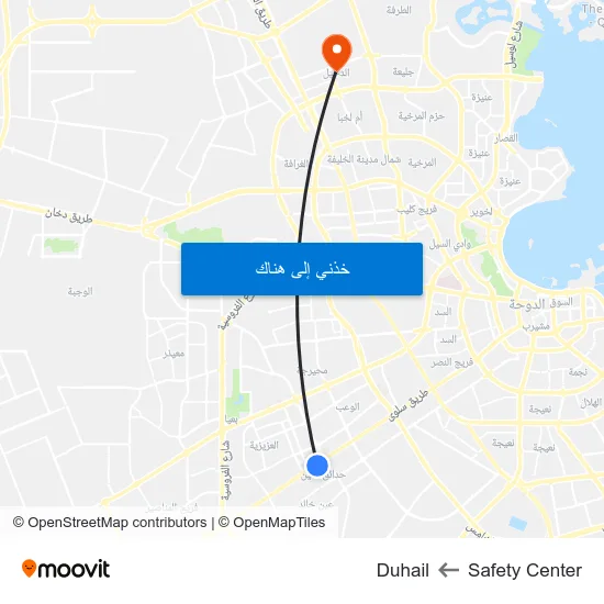 Safety Center to Duhail map