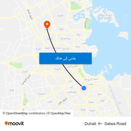 Salwa Road to Duhail map