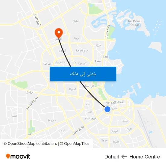Home Centre to Duhail map