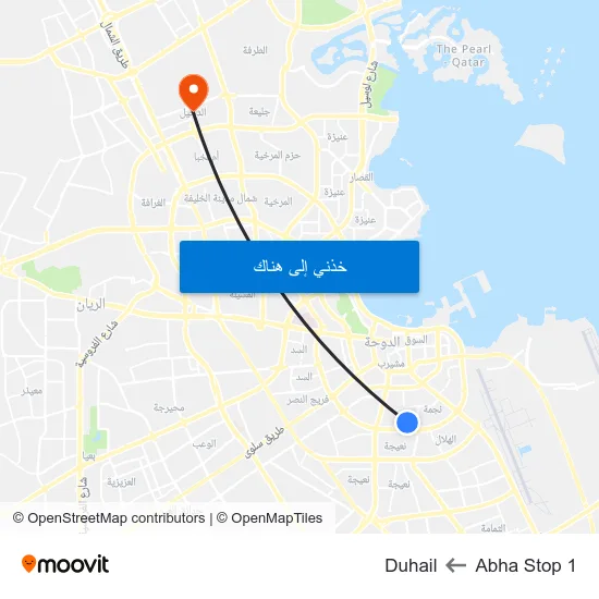 Abha Stop 1 to Duhail map