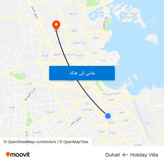 Holiday Villa to Duhail map