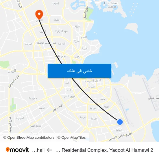 New Residential Complex. Yaqoot Al Hamawi 2 to Duhail map