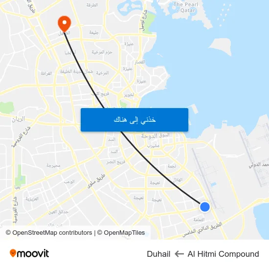 Al Hitmi Compound to Duhail map