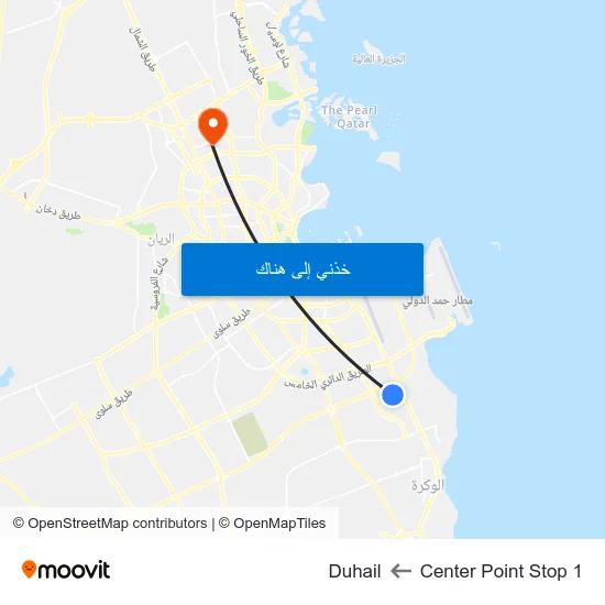 Center Point Stop 1 to Duhail map