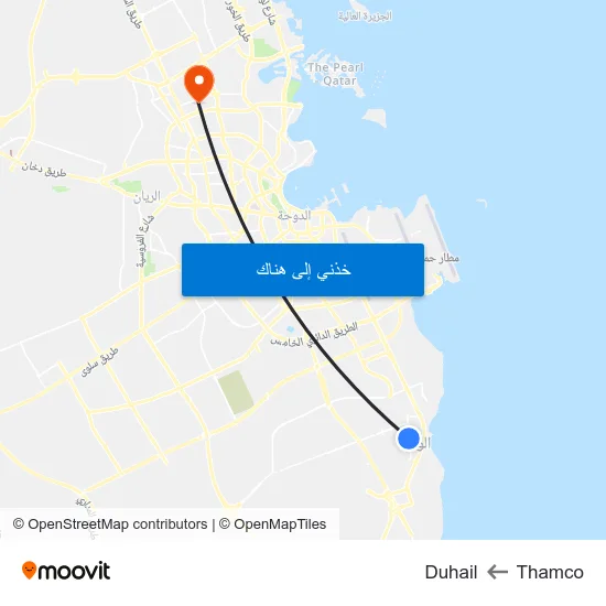 Thamco to Duhail map