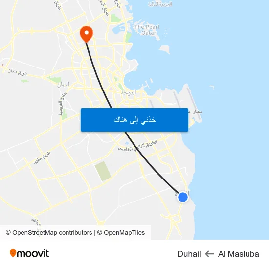 Al Masluba to Duhail map