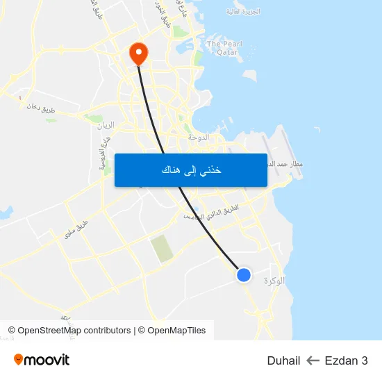 Ezdan 3 to Duhail map