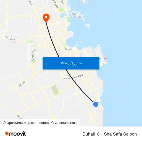 Sha Safa Saloon to Duhail map