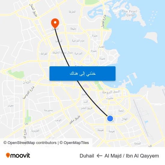Al Majd / Ibn Al Qayyem to Duhail map