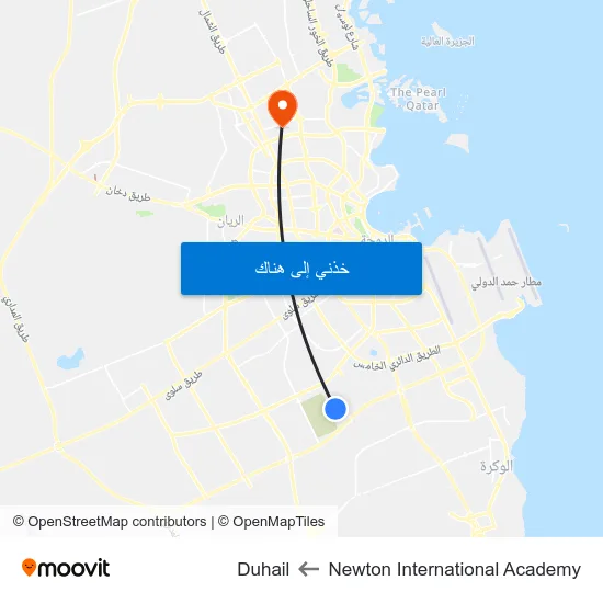 Newton International Academy to Duhail map