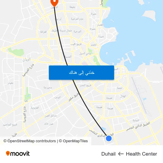 Health Center to Duhail map